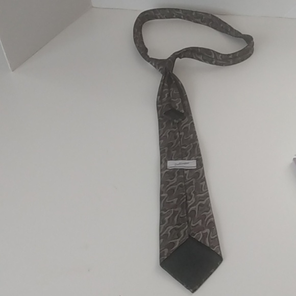 Bellissimo Men's Tie Purple with black and gray print - Picture 6 of 6